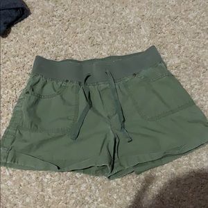 Military green shorts
